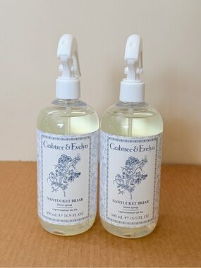 Set of 2 Crabtree Evelyn Nantucket Briar Linen Spray 16.9 oz